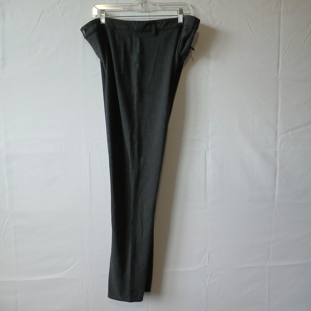 Calvin Klein Women's Gray Straight Leg Pants Stretch Sz 16 Casual Basic Office